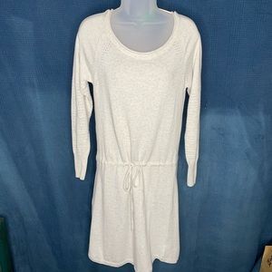 Prana Slouch Comfort Light Grey Midi Dress | XS